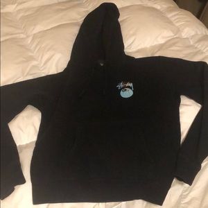 Black stussy hoodie size medium